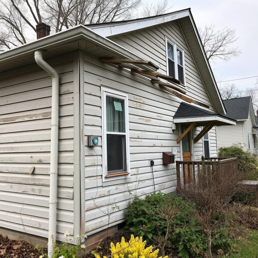 Exterior — peeling siding